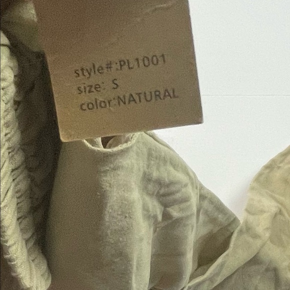 NWT poplooks draw string linen khaki pants - Picture 5 of 10